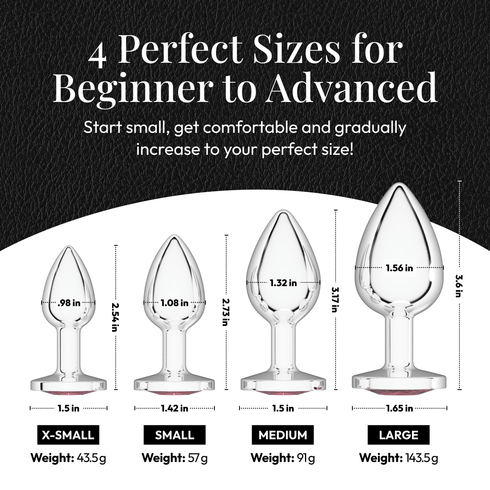 Metal Butt Plug Set (Circle-Shaped Charm)